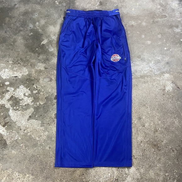 Other - Detroit Pistons Zip Away Track Pants Size Large Blue Breakaway NBA Basketball